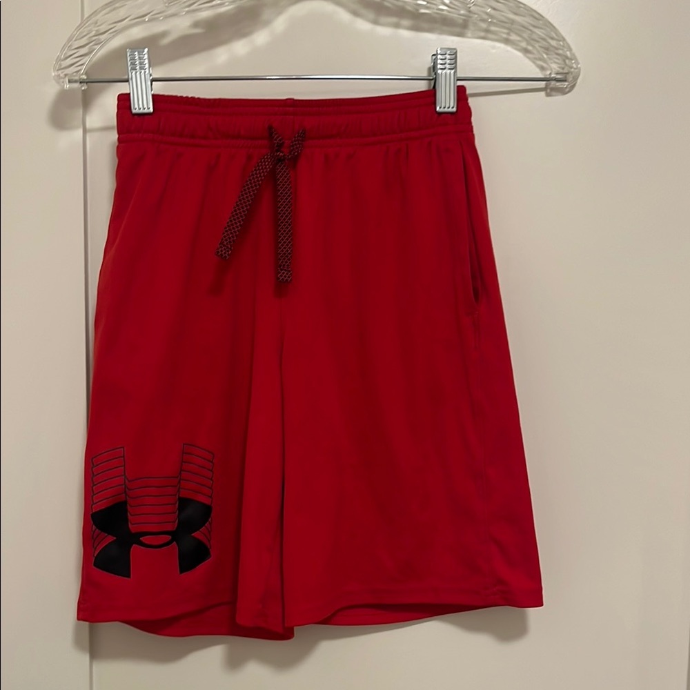 Under Armour Red Athletic Performance Shorts Youth Medium